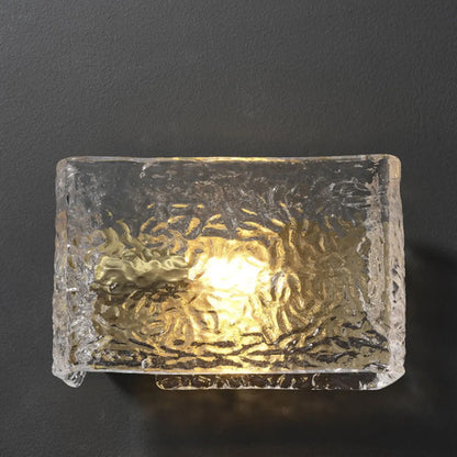 Applique murale contemporaine en verre trempé pour salle de bain