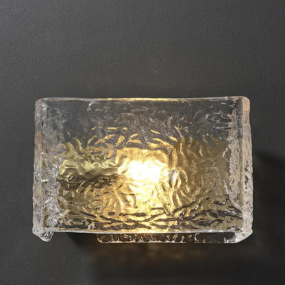 Applique murale contemporaine en verre trempé pour salle de bain