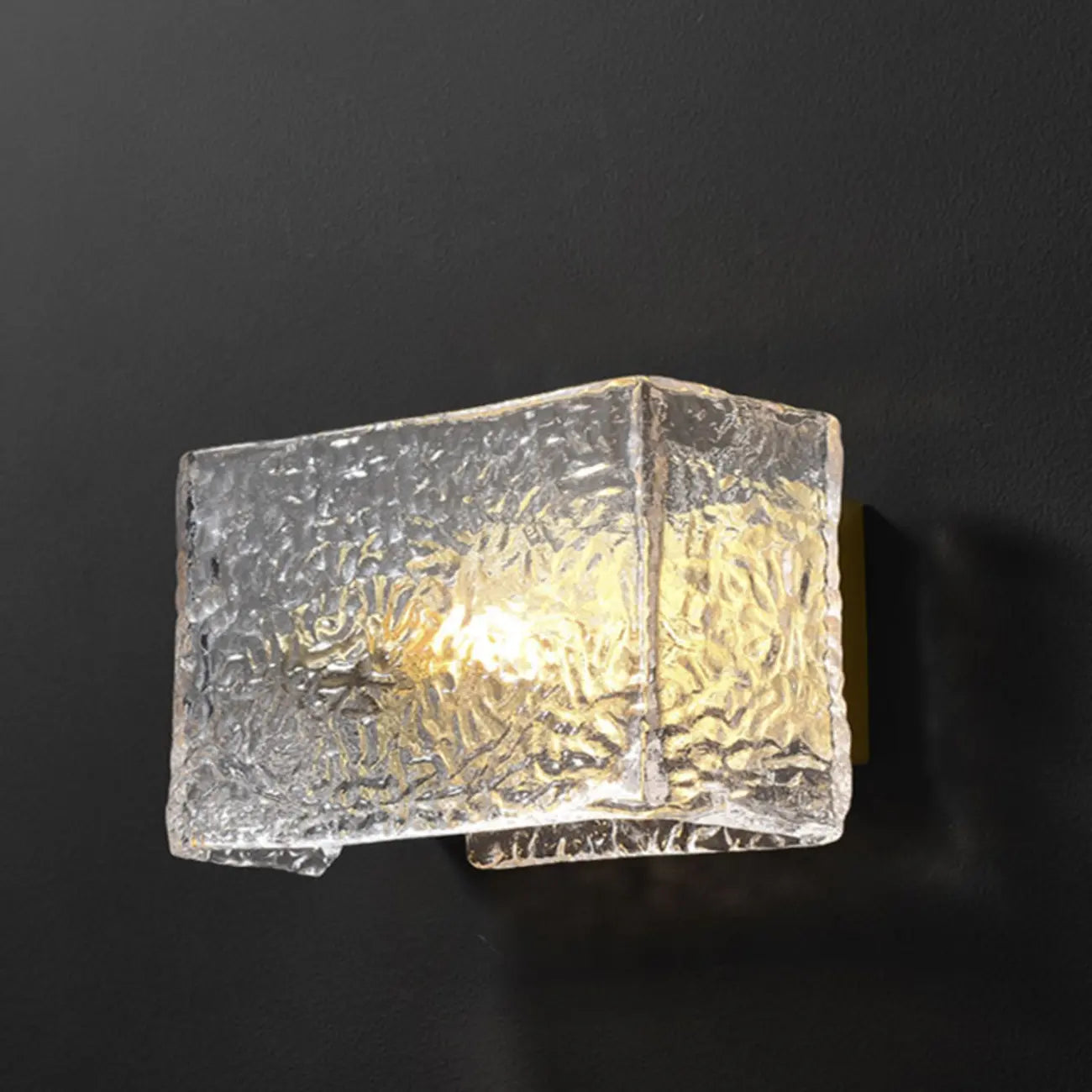 Applique murale contemporaine en verre trempé pour salle de bain