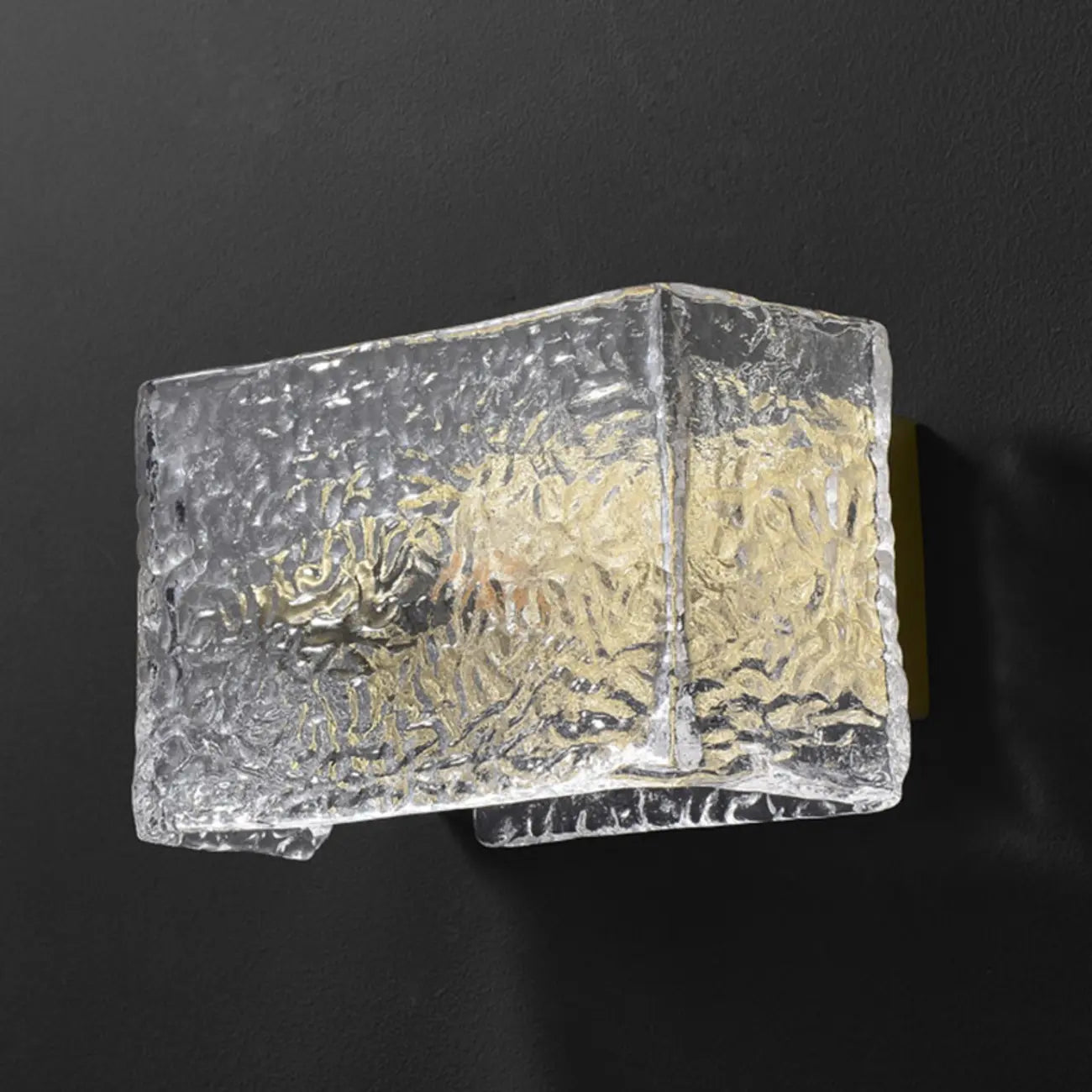 Applique murale contemporaine en verre trempé pour salle de bain