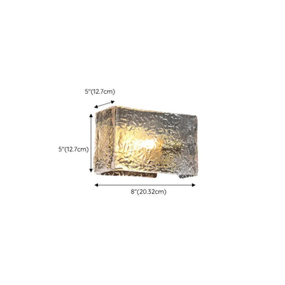 Applique murale contemporaine en verre trempé pour salle de bain