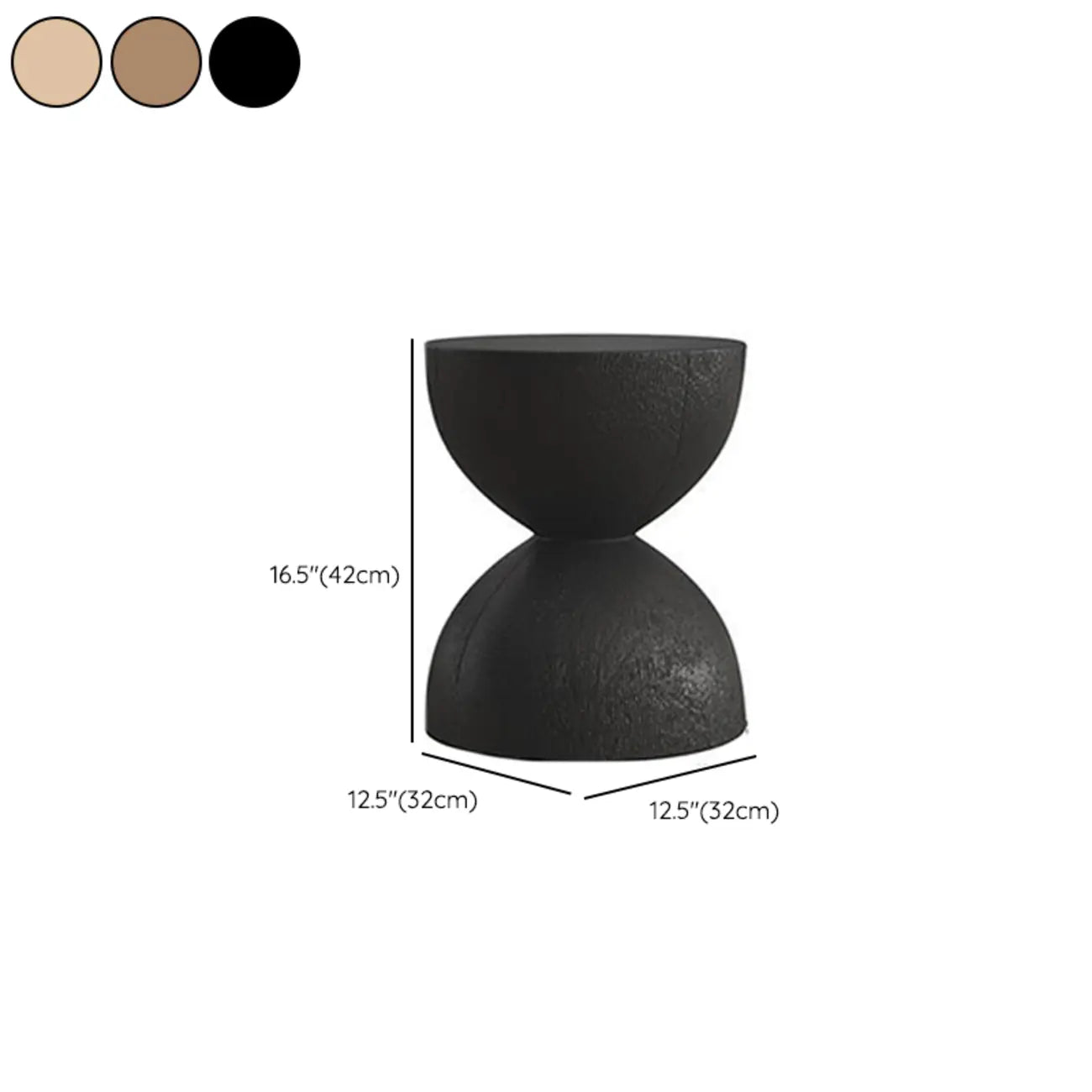 Table d'appoint moderne en bois en forme de tambour avec plateau rabattable pour salon