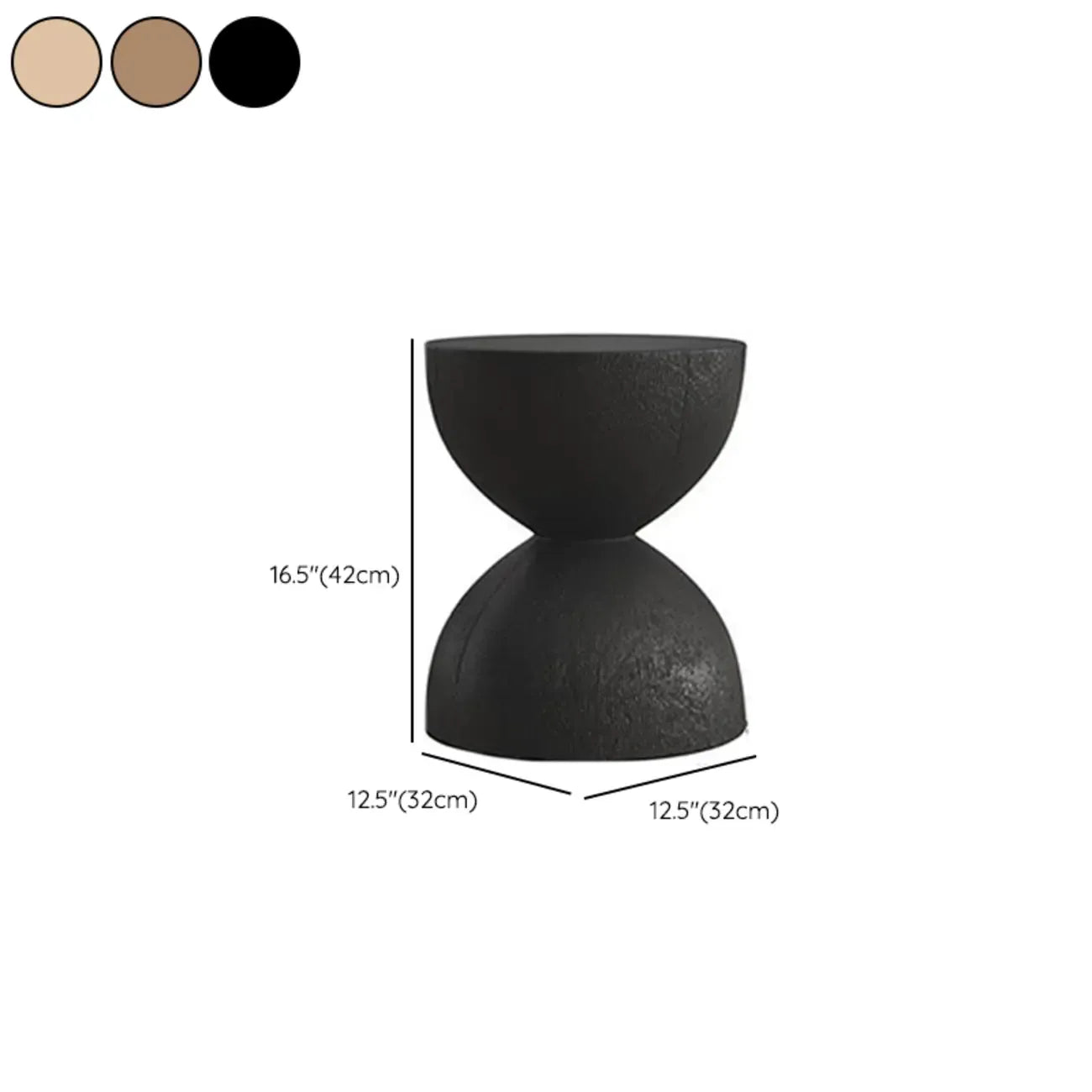 Table d'appoint moderne en bois en forme de tambour avec plateau rabattable pour salon