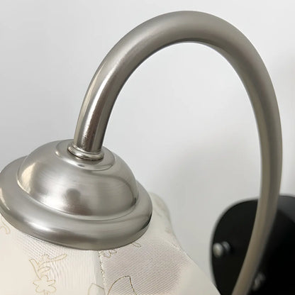 Applique murale vintage 6,5 avec abat-jour conique en tissu pour chambre à coucher