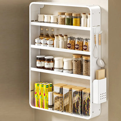 Étagères de rangement murales de cuisine en métal réglables avec crochets