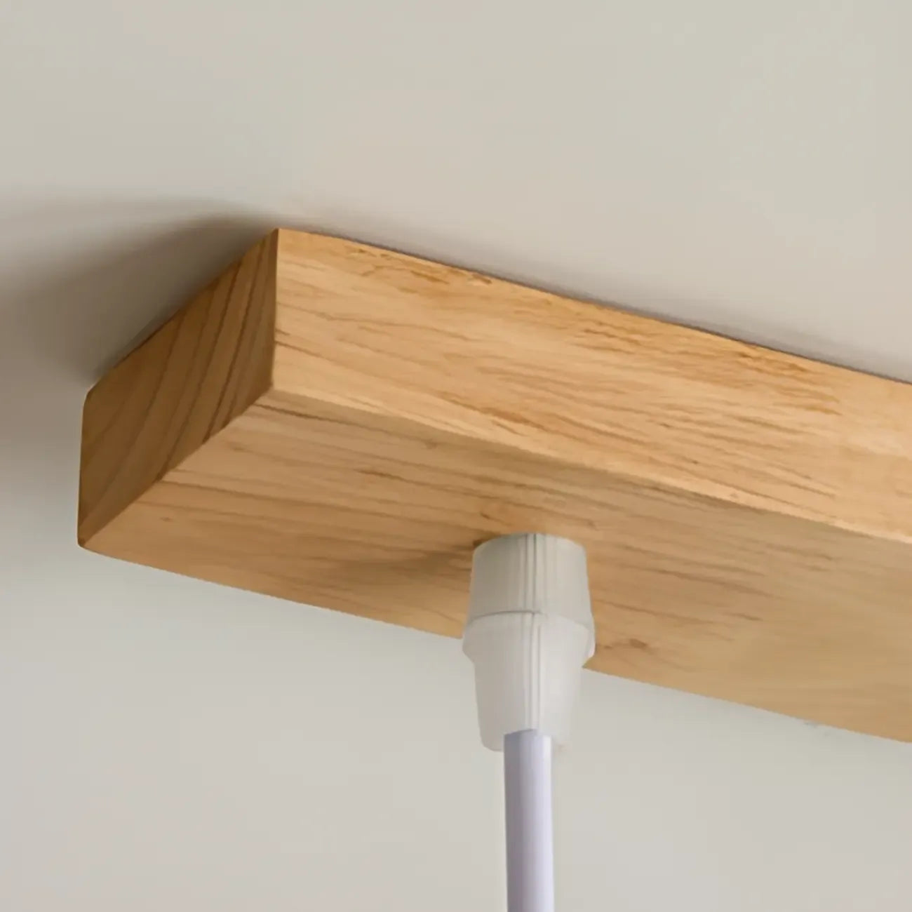 Suspension géométrique moderne en bois à 2 lumières pour salle à manger