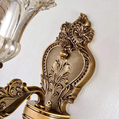 Applique murale d'intérieur géométrique en laiton antique