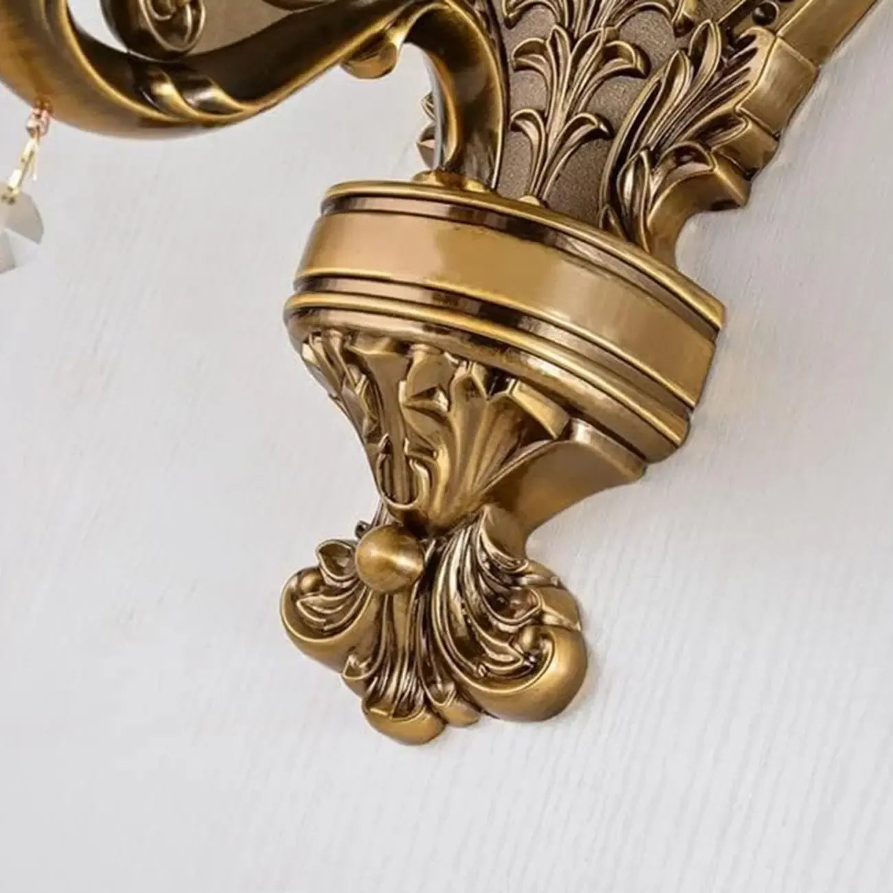 Applique murale d'intérieur géométrique en laiton antique