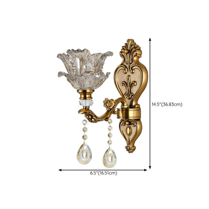 Applique murale d'intérieur géométrique en laiton antique