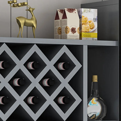 Casier à vin mural moderne avec rangement pour verres et bouteilles