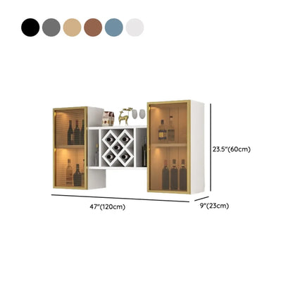 Casier à vin mural moderne avec rangement pour verres et bouteilles