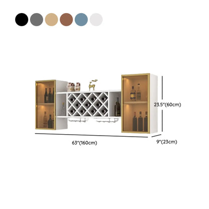 Casier à vin mural moderne avec rangement pour verres et bouteilles