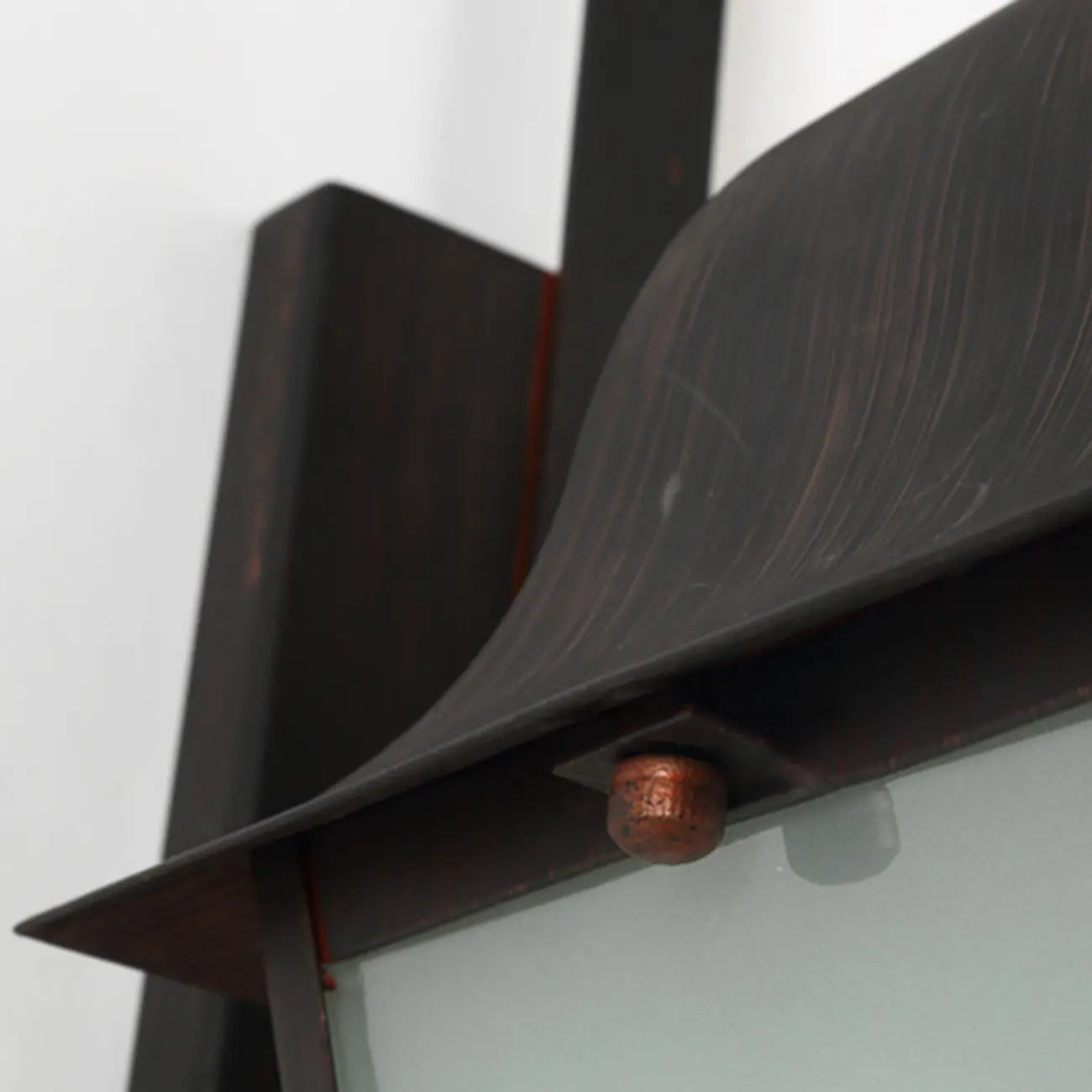 Lanterne murale d'extérieur moderne en métal et verre dépoli noir