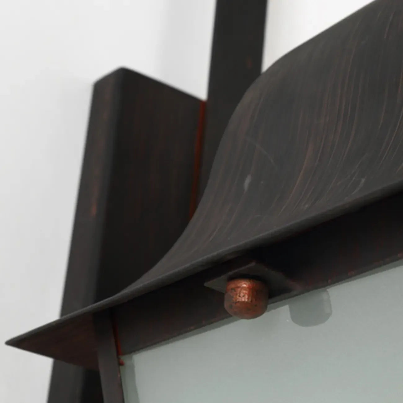 Lanterne murale d'extérieur moderne en métal et verre dépoli noir