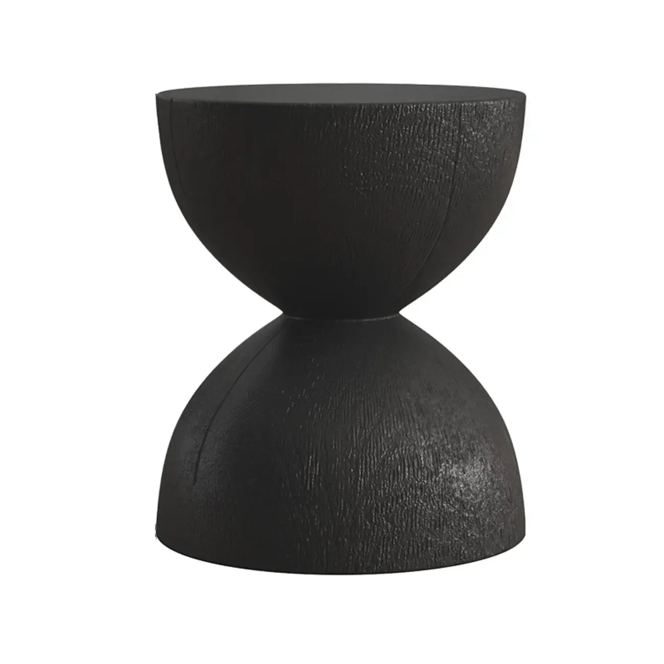 Table d'appoint en bois naturel de forme sablier