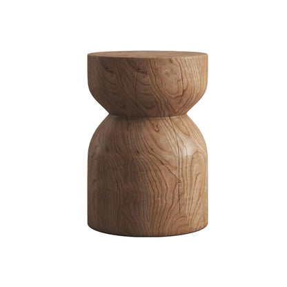 Table d'appoint en bois naturel de forme sablier