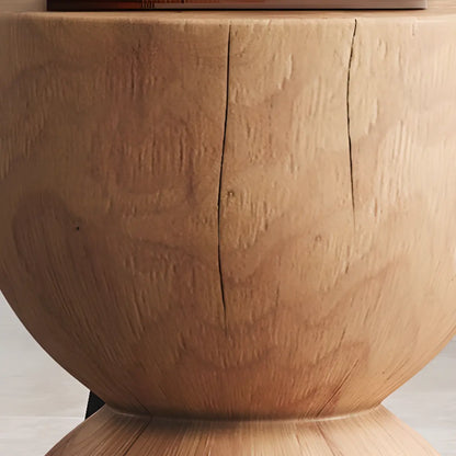 Table d'appoint en bois naturel de forme sablier