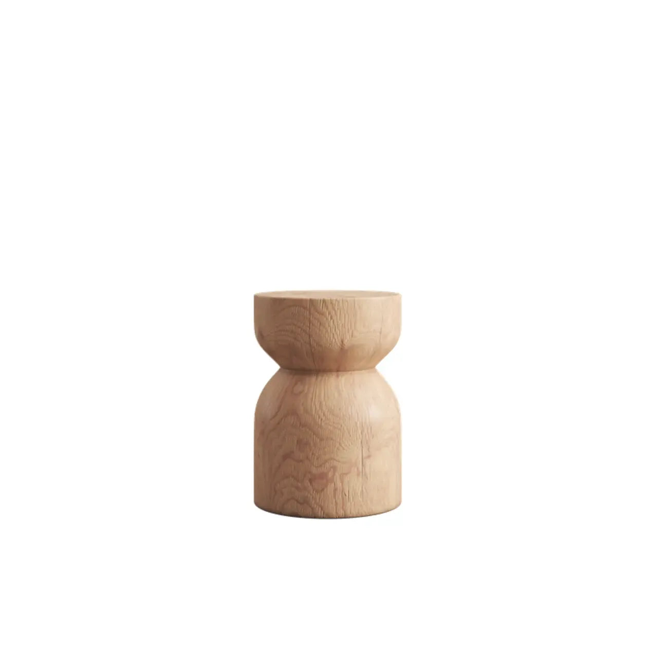 Table d'appoint en bois naturel de forme sablier