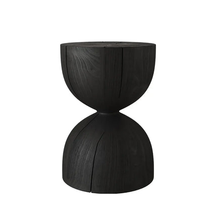 Table d'appoint en bois naturel de forme sablier