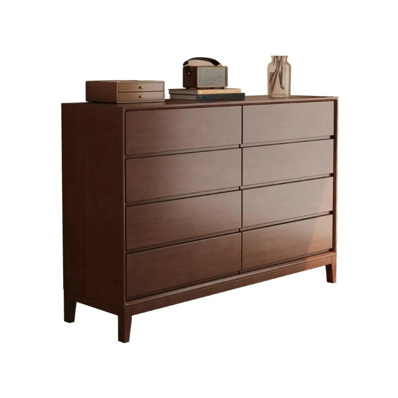 Commodes de rangement à 4 niveaux en bois naturel, style minimaliste, pour salon