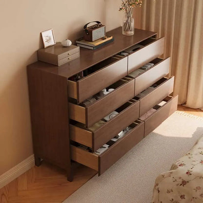 Commodes de rangement à 4 niveaux en bois naturel, style minimaliste, pour salon