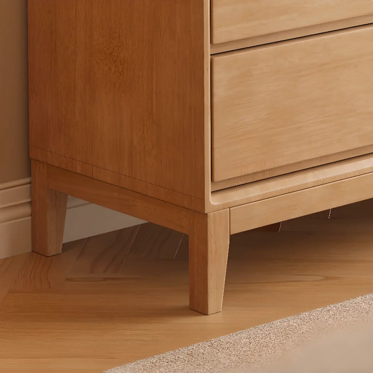 Commodes de rangement à 4 niveaux en bois naturel, style minimaliste, pour salon