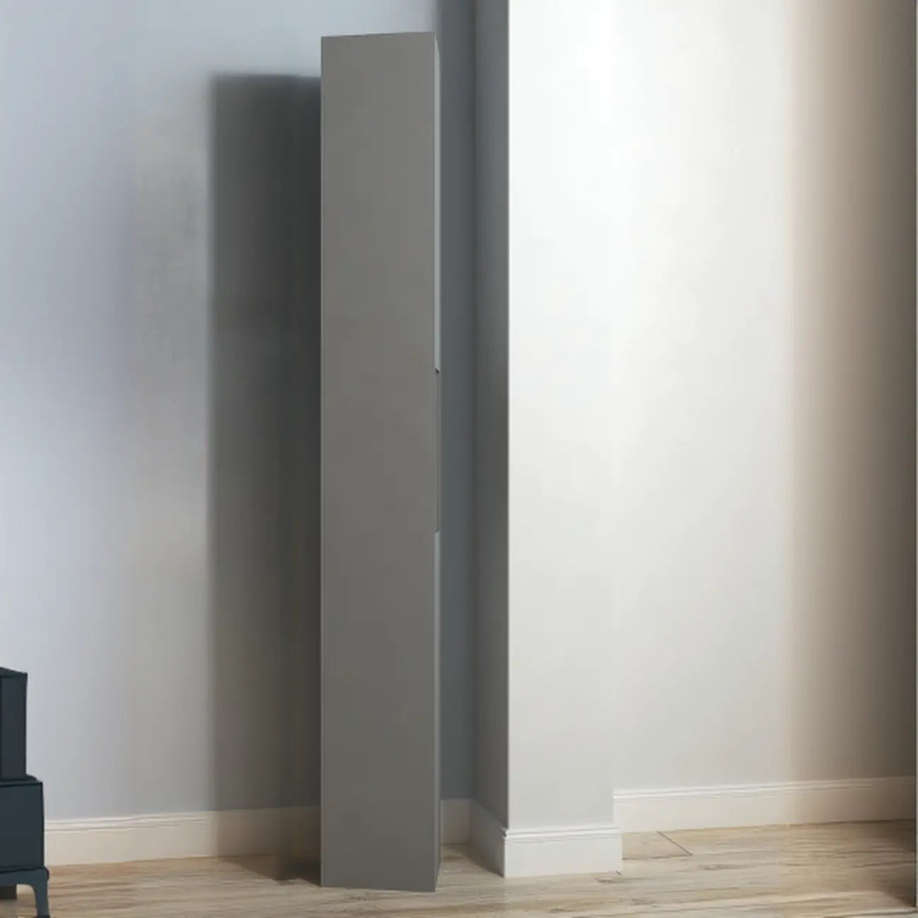 Vitrine moderne et élégante à étagères hautes rectangulaires en bois