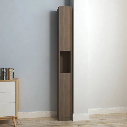 Vitrine moderne et élégante à étagères hautes rectangulaires en bois