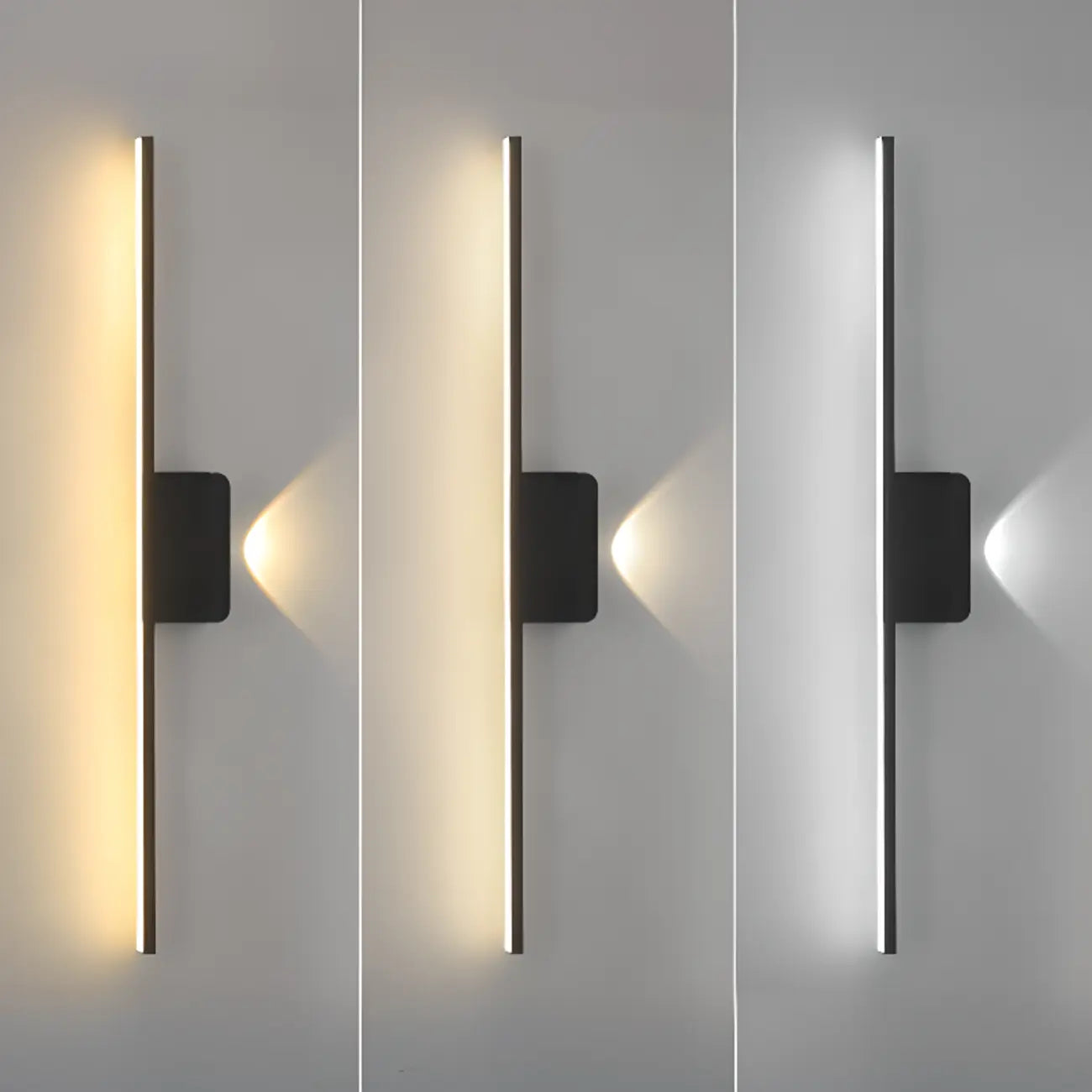 Applique murale à 2 lumières en fonte noire pour salle de bain