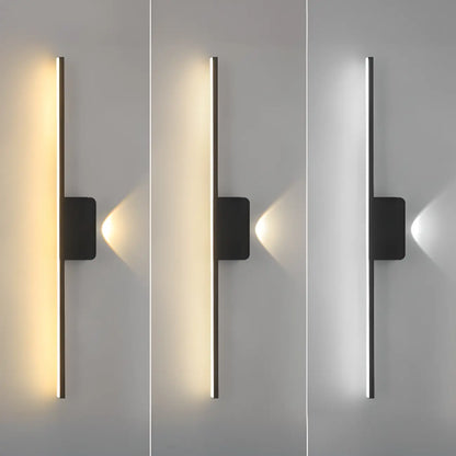 Applique murale à 2 lumières en fonte noire pour salle de bain