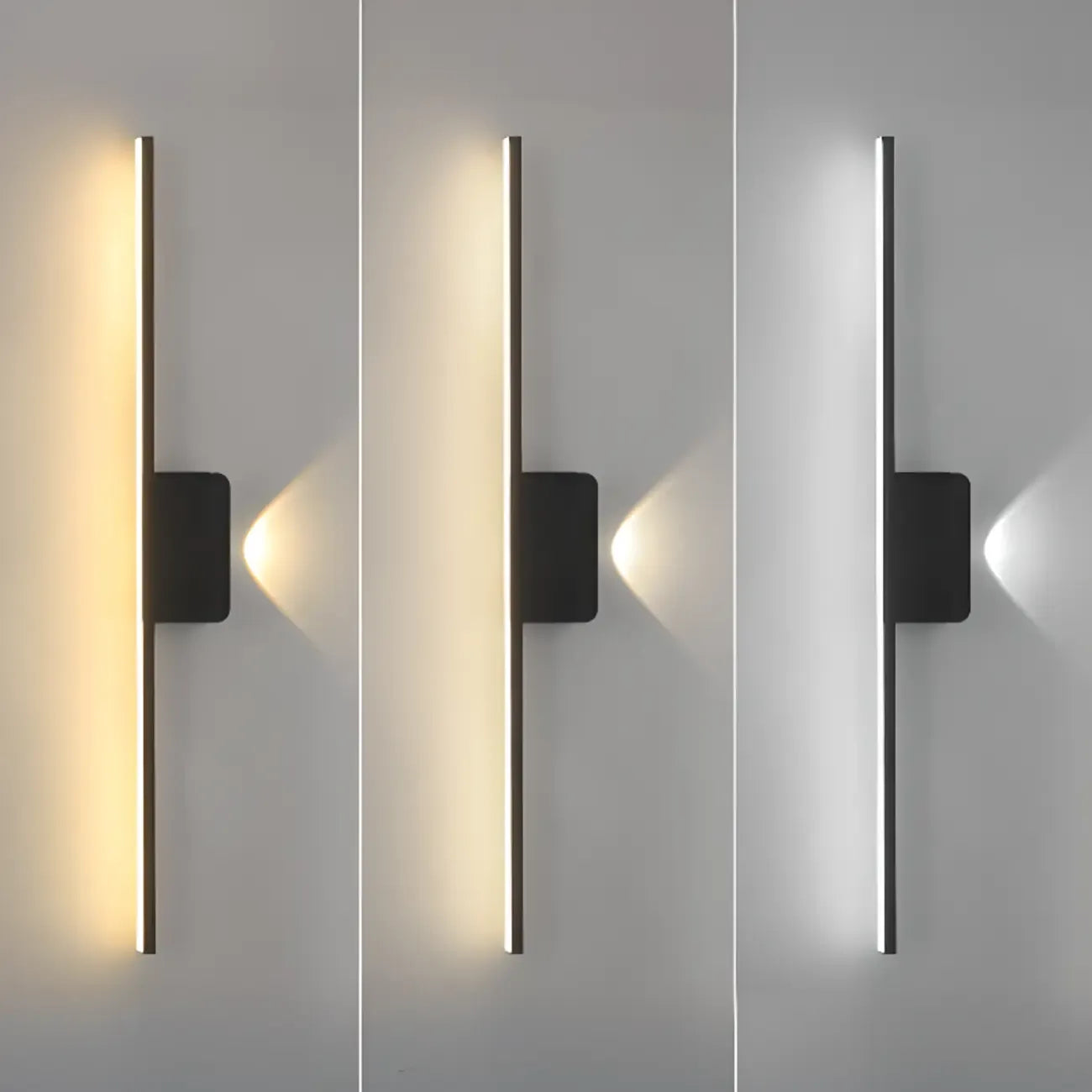 Applique murale à 2 lumières en fonte noire pour salle de bain