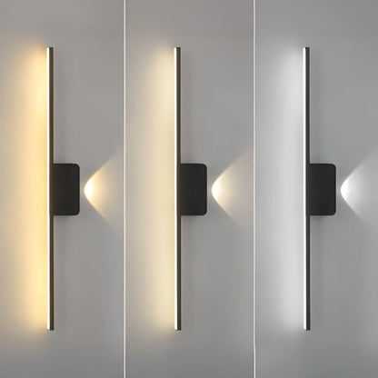 Applique murale à 2 lumières en fonte noire pour salle de bain