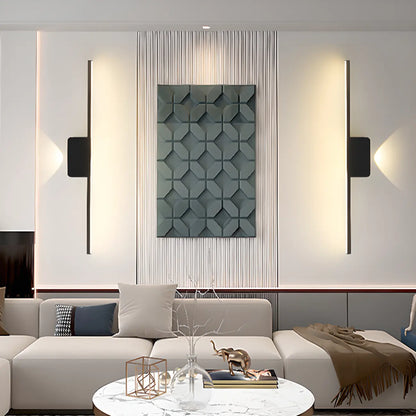 Applique murale à 2 lumières en fonte noire pour salle de bain