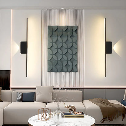 Applique murale à 2 lumières en fonte noire pour salle de bain