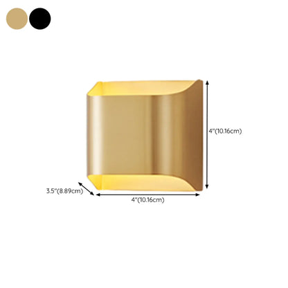 Applique murale LED à 2 lumières en cuivre, finition or/noir