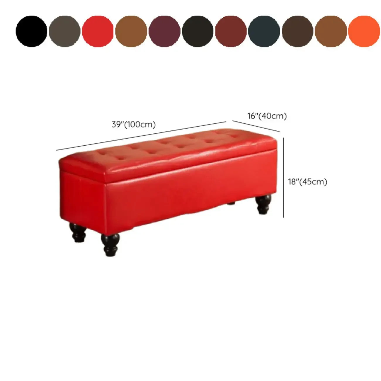 Banc d'entrée moderne avec couvercle rabattable et rangement en similicuir