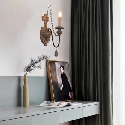 Applique murale vintage en cristal de style candélabre pour éclairage intérieur