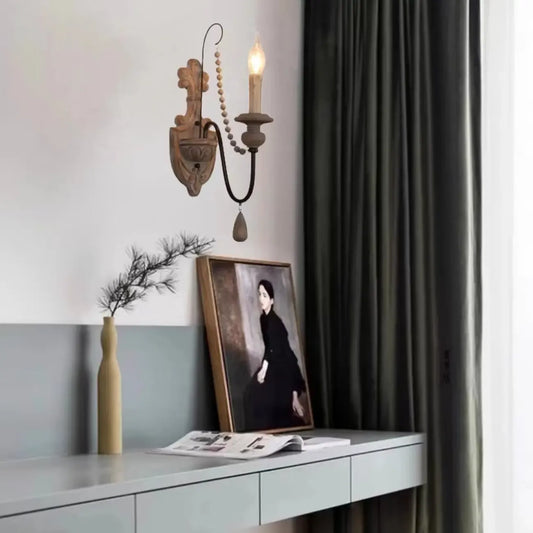 Applique murale vintage en cristal de style candélabre pour éclairage intérieur