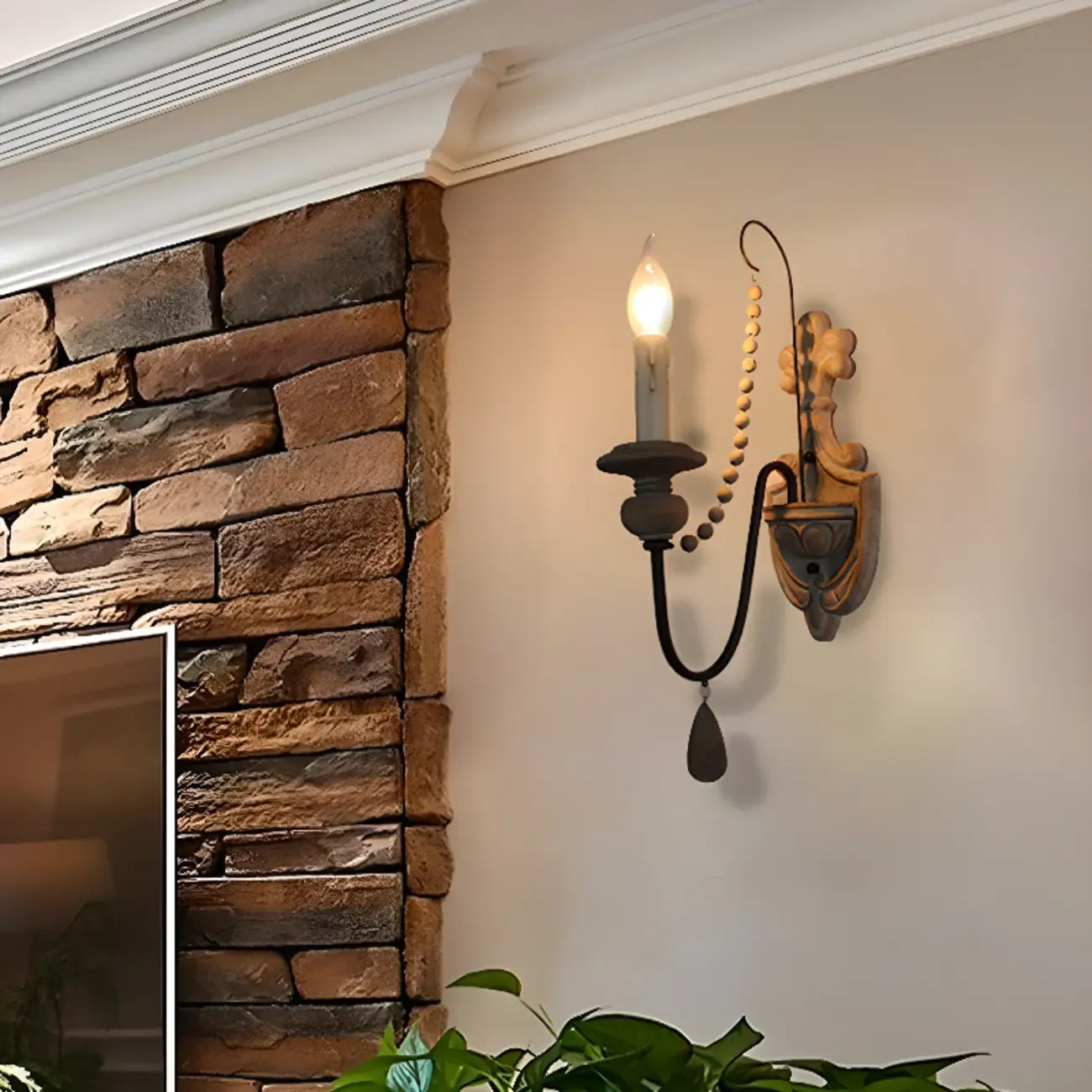 Applique murale vintage en cristal de style candélabre pour éclairage intérieur