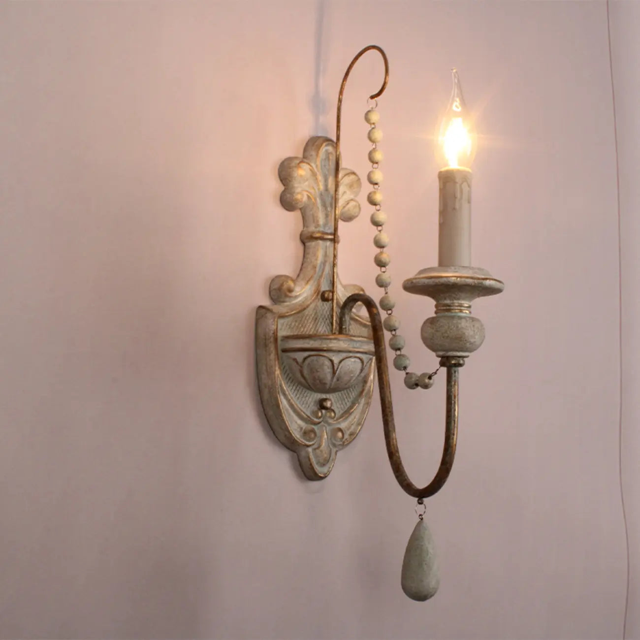 Applique murale vintage en cristal de style candélabre pour éclairage intérieur