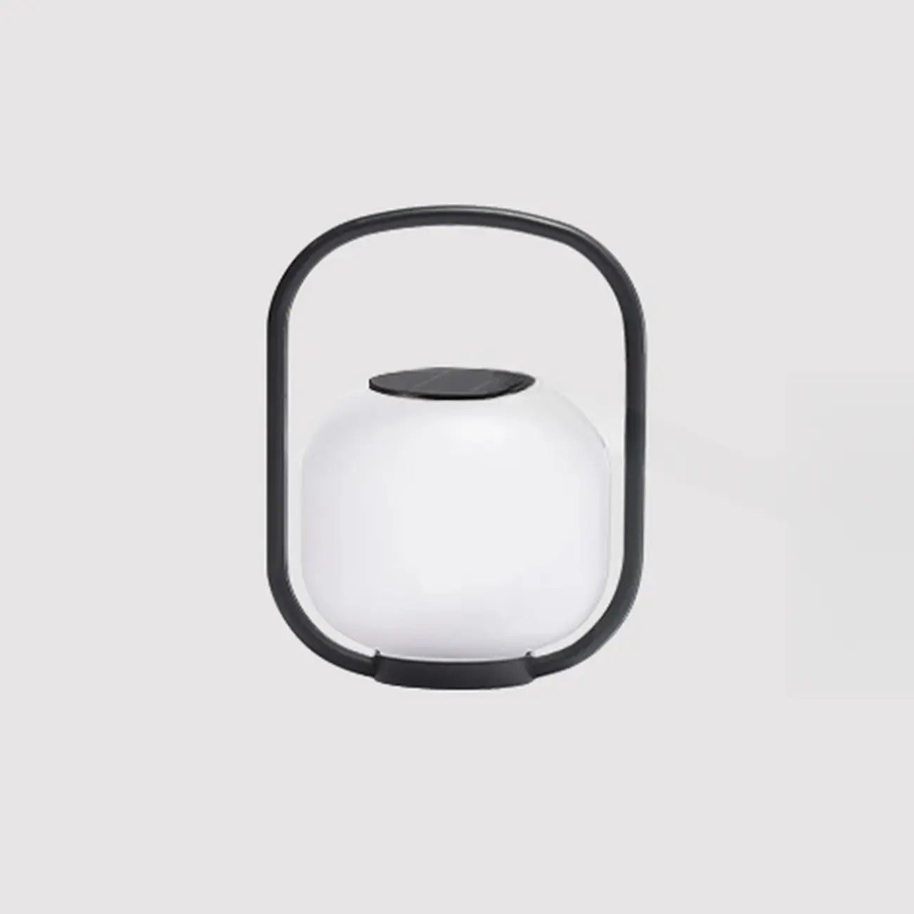 Lampes solaires d'extérieur à poignée, tambour, métal blanc, lumière chaude