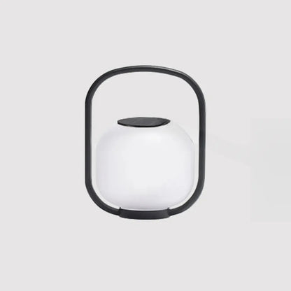 Lampes solaires d'extérieur à poignée, tambour, métal blanc, lumière chaude