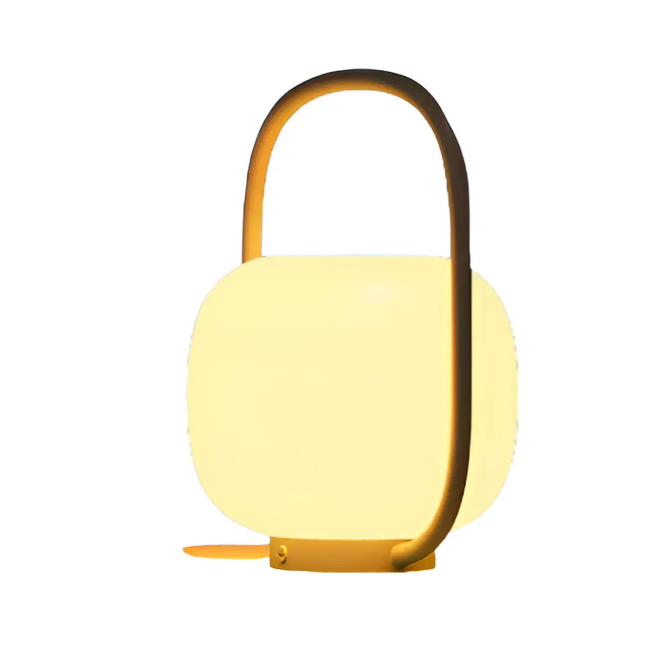 Lampes solaires d'extérieur à poignée, tambour, métal blanc, lumière chaude