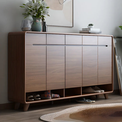 Armoire à chaussures d'entrée traditionnelle en noyer