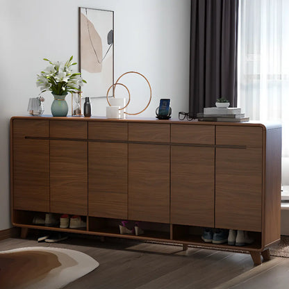 Armoire à chaussures d'entrée traditionnelle en noyer