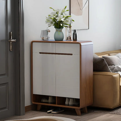 Armoire à chaussures d'entrée traditionnelle en noyer