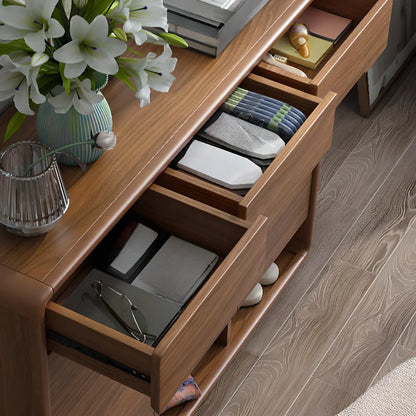 Armoire à chaussures d'entrée traditionnelle en noyer