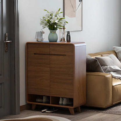 Armoire à chaussures d'entrée traditionnelle en noyer