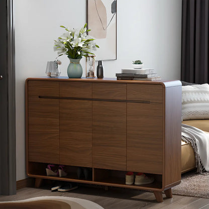 Armoire à chaussures d'entrée traditionnelle en noyer