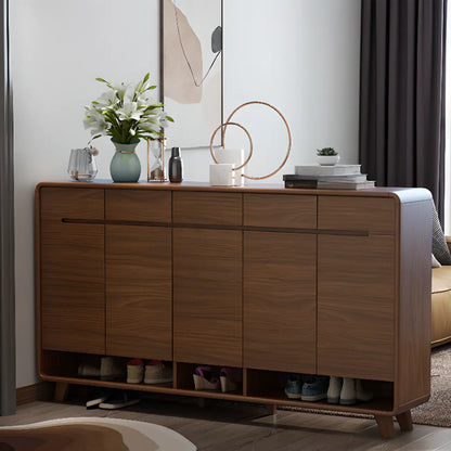 Armoire à chaussures d'entrée traditionnelle en noyer